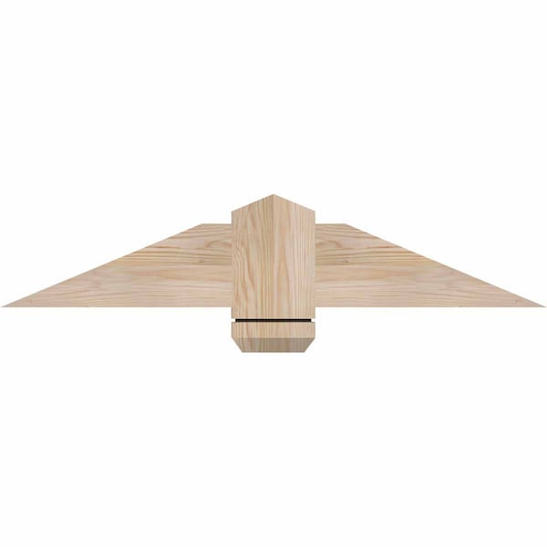 Ekena Millwork Eugene Smooth Timber Gable Bracket, Douglas Fir, 36"W x 7"H x 5 1/2"D x 5 1/2"F, 5/12 Pitch GBW036X07X0606EUG00SDF - main